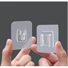Double-Sided Adhesive Wall Strong Hooks Hanger Suction Cup Sucker Wall Storage Holder For Kitchen Bathroom bedroom - 1pcs